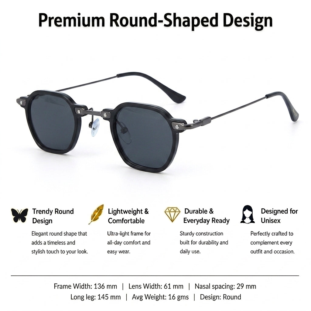 Classic Slim Edge Shades - Black