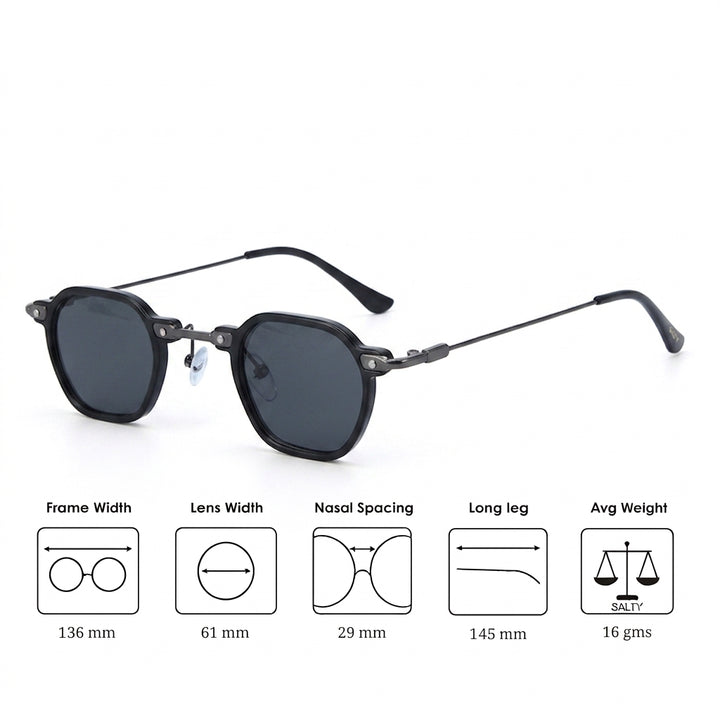 Classic Slim Edge Shades - Black
