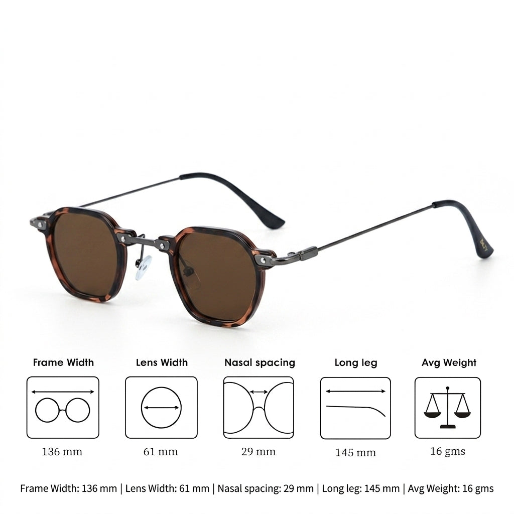 Classic Slim Edge Shades - Brown