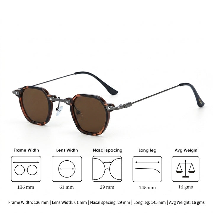 Classic Slim Edge Shades - Brown