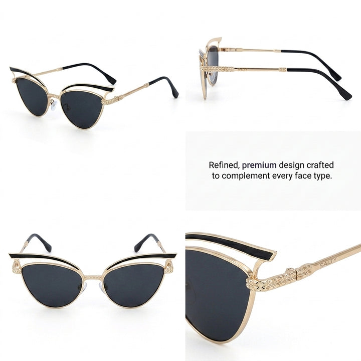 Luxe Arc Cat-Eye Shades – Black