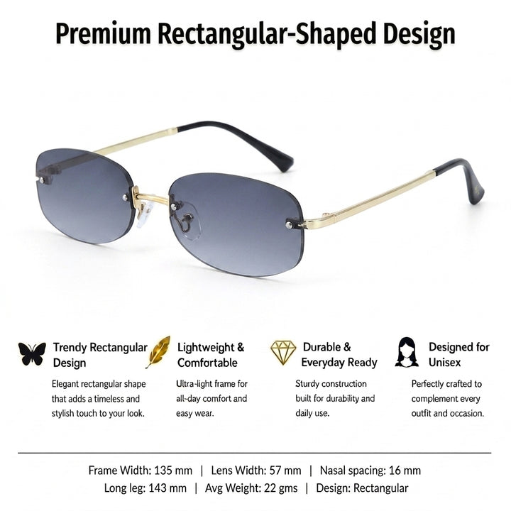 Aero Rimless Edge Shades - Smoke