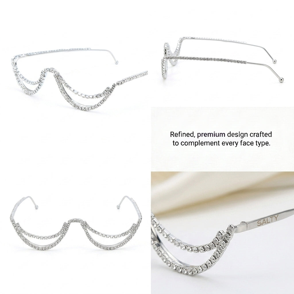 Silver Drape Chain Shades
