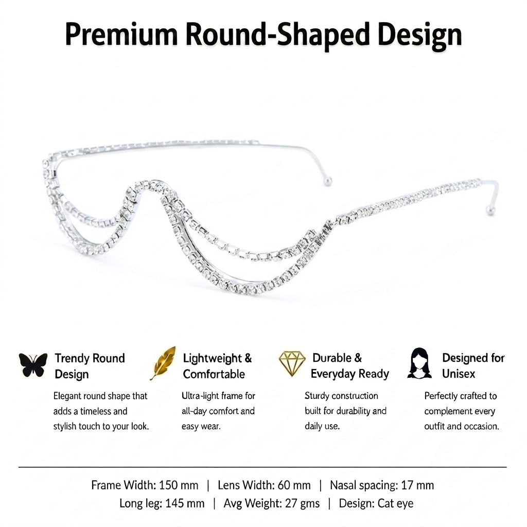 Silver Drape Chain Shades