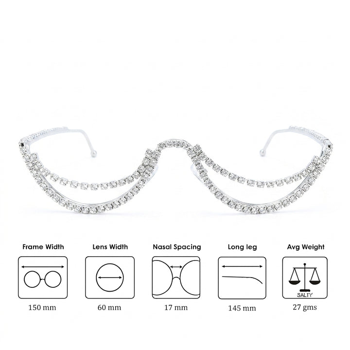 Silver Drape Chain Shades