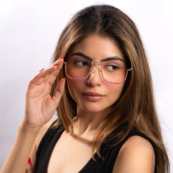 Ruby Drape Chain Shades