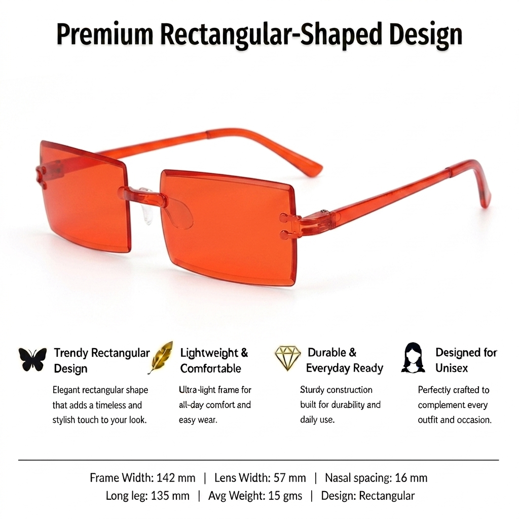 AeroBlock Square Shades - Orange