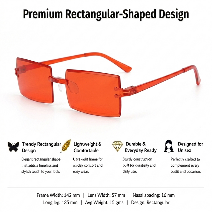 AeroBlock Square Shades - Orange