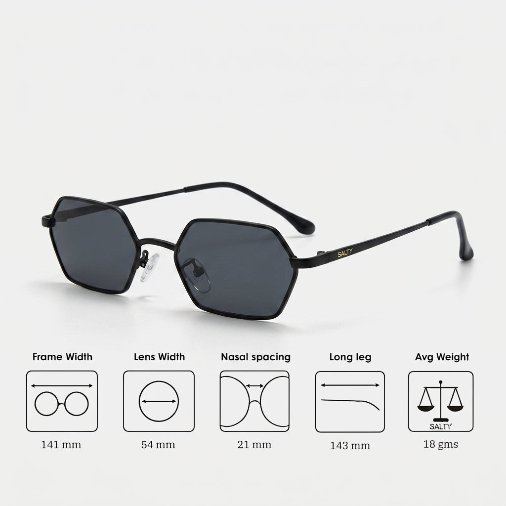 Stealth Hex Edge Shades – Black