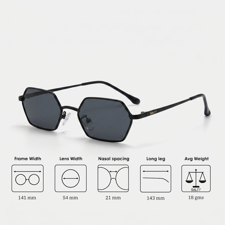 Stealth Hex Edge Shades – Black