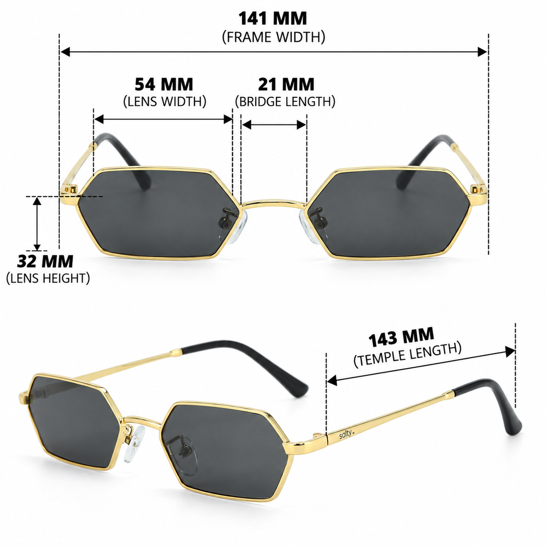 Goldline Hex Edge Shades – Black