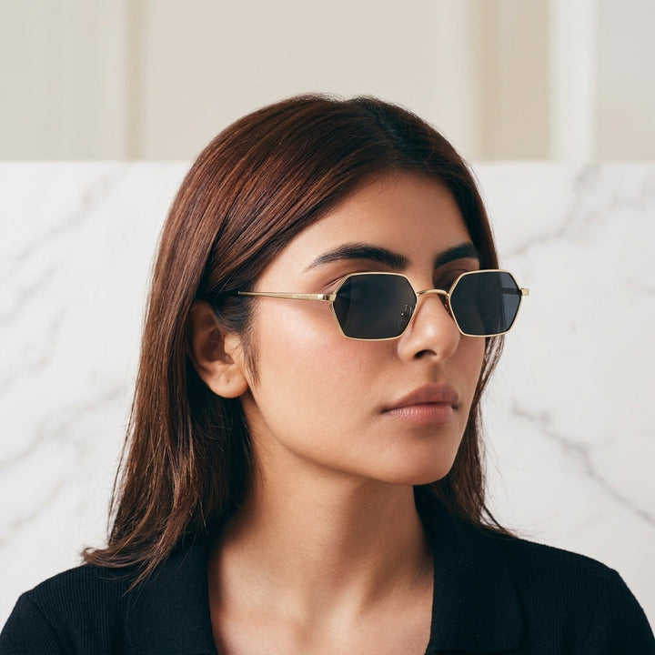 Goldline Hex Edge Shades – Black | Salty