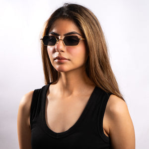 Goldline Hex Edge Shades – Black