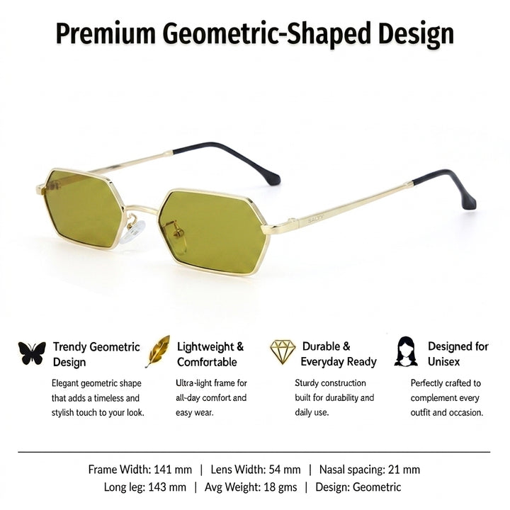 Amberline Hex Edge Shades – Gold