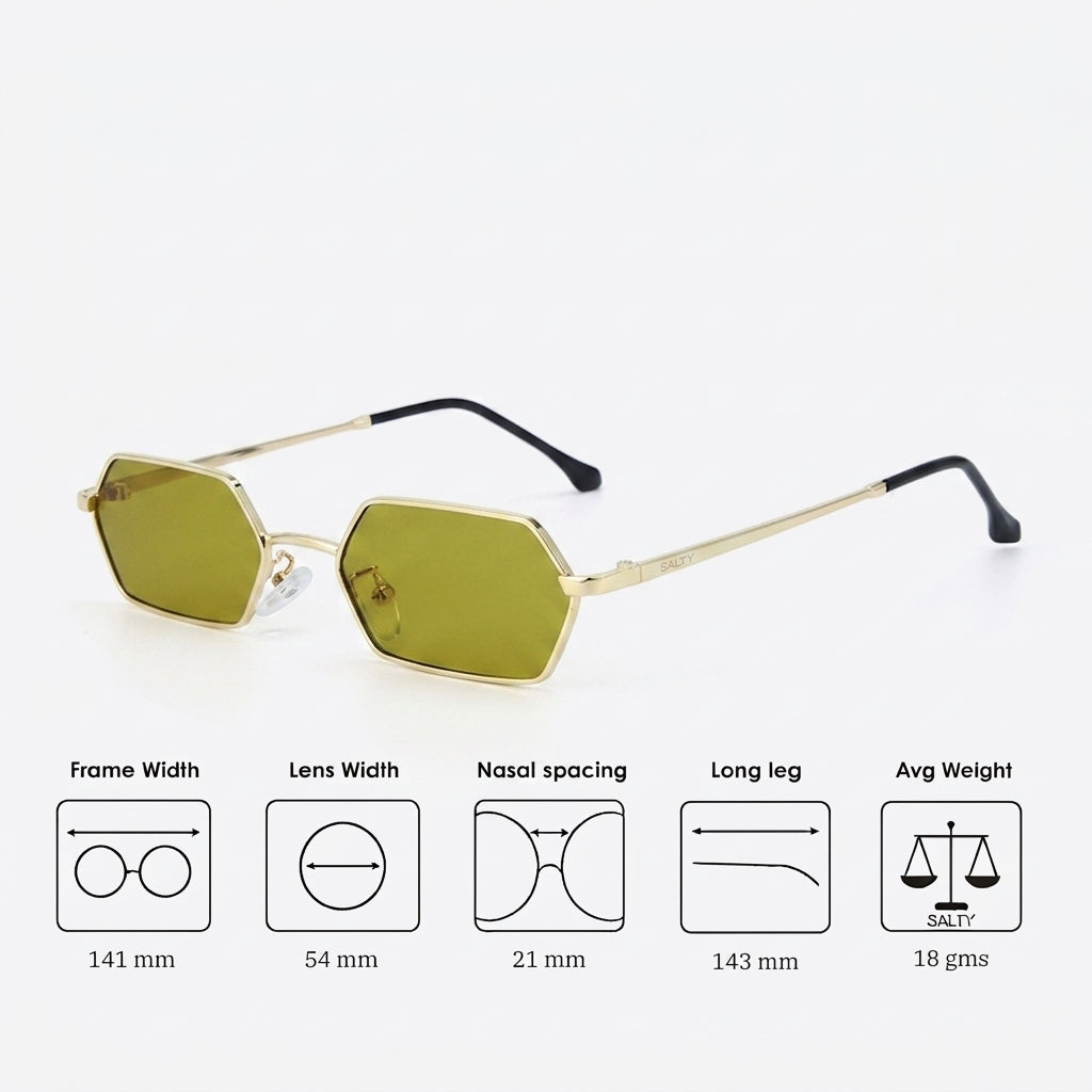 Amberline Hex Edge Shades – Gold