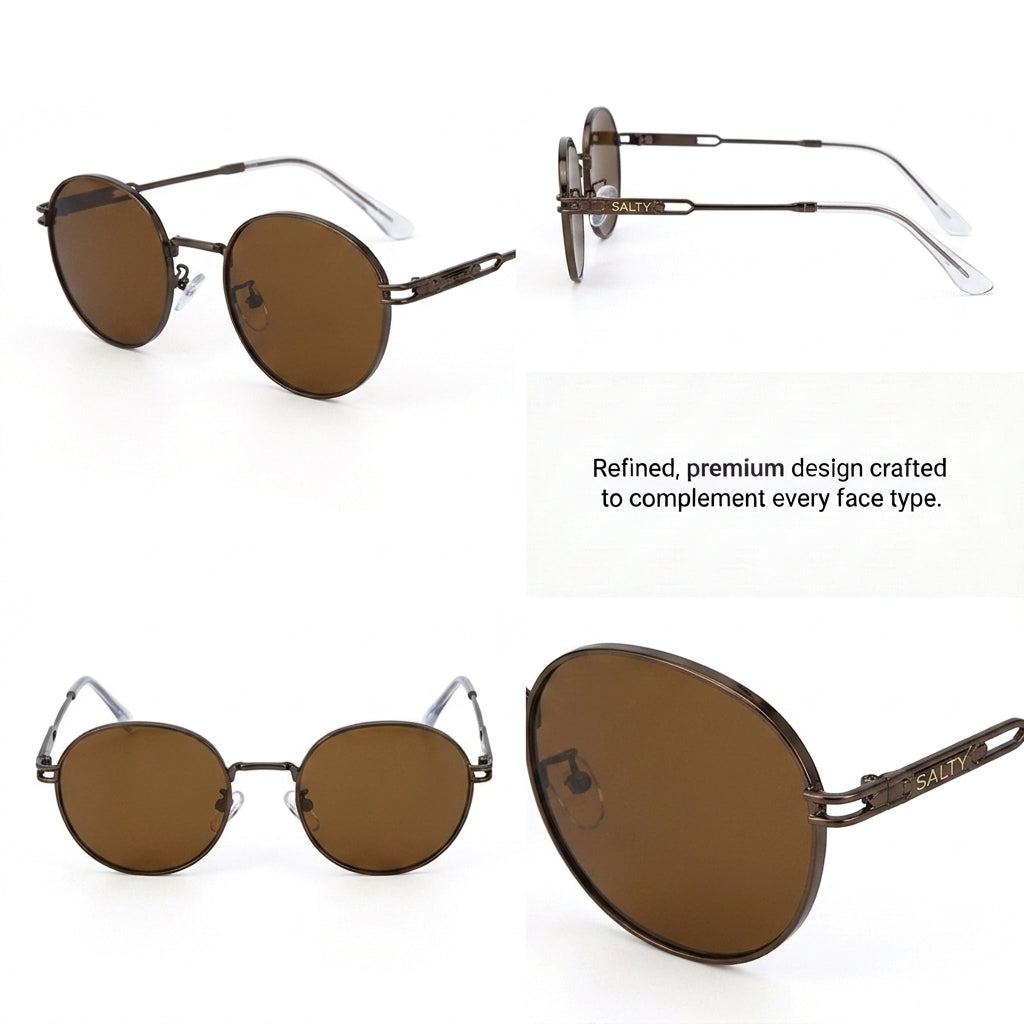 Classic Round Edge Shades – Brown