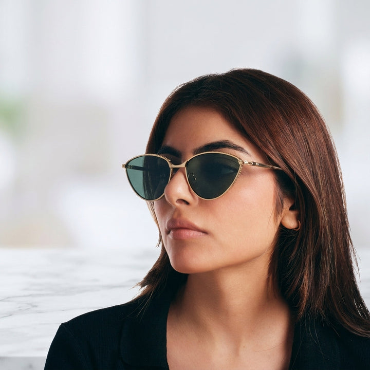 Heritage Clubmaster Shades – Green Gold | Salty