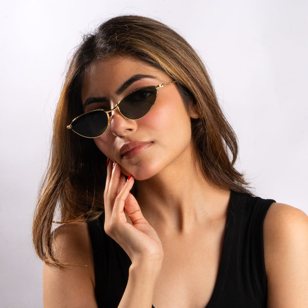 Heritage Clubmaster Shades – Green Gold