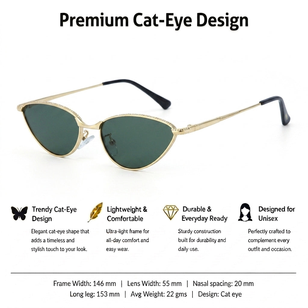 Heritage Clubmaster Shades – Green Gold