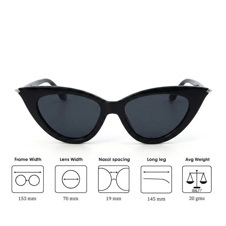 Fierce Cat-Eye Shades – Black