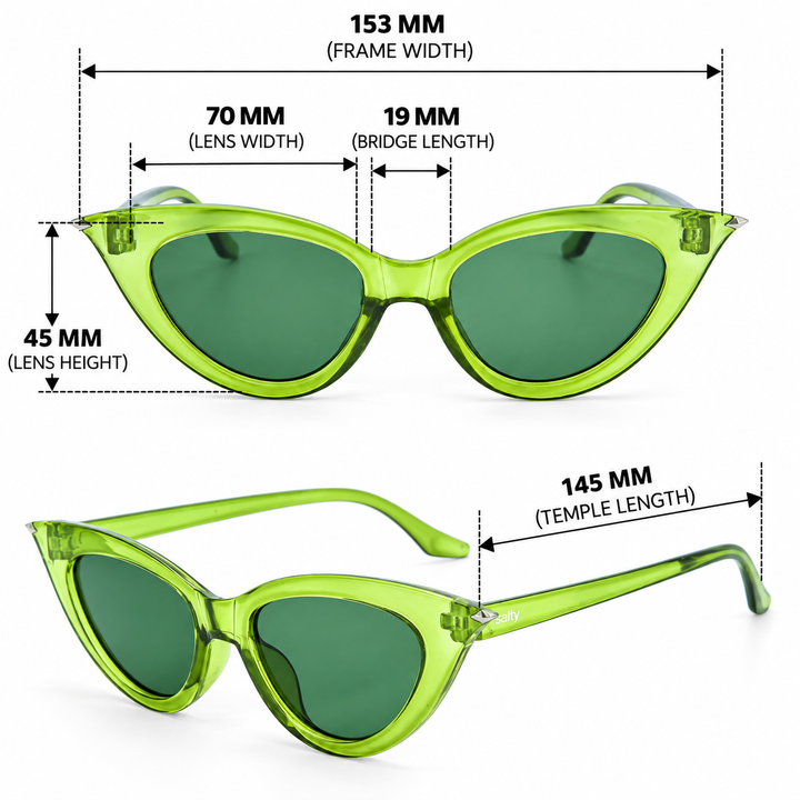Lime Cat-Eye Shades – Green