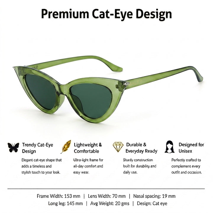 Lime Cat-Eye Shades – Green
