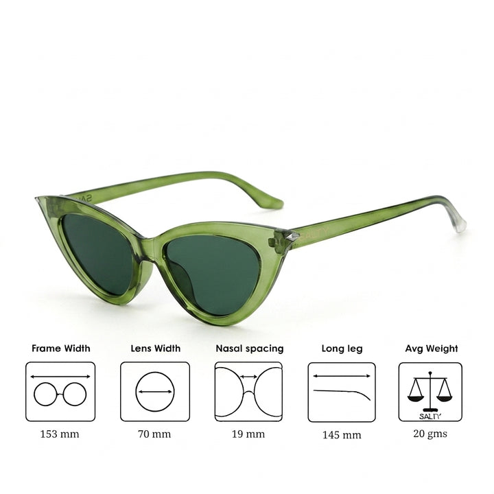 Lime Cat-Eye Shades – Green