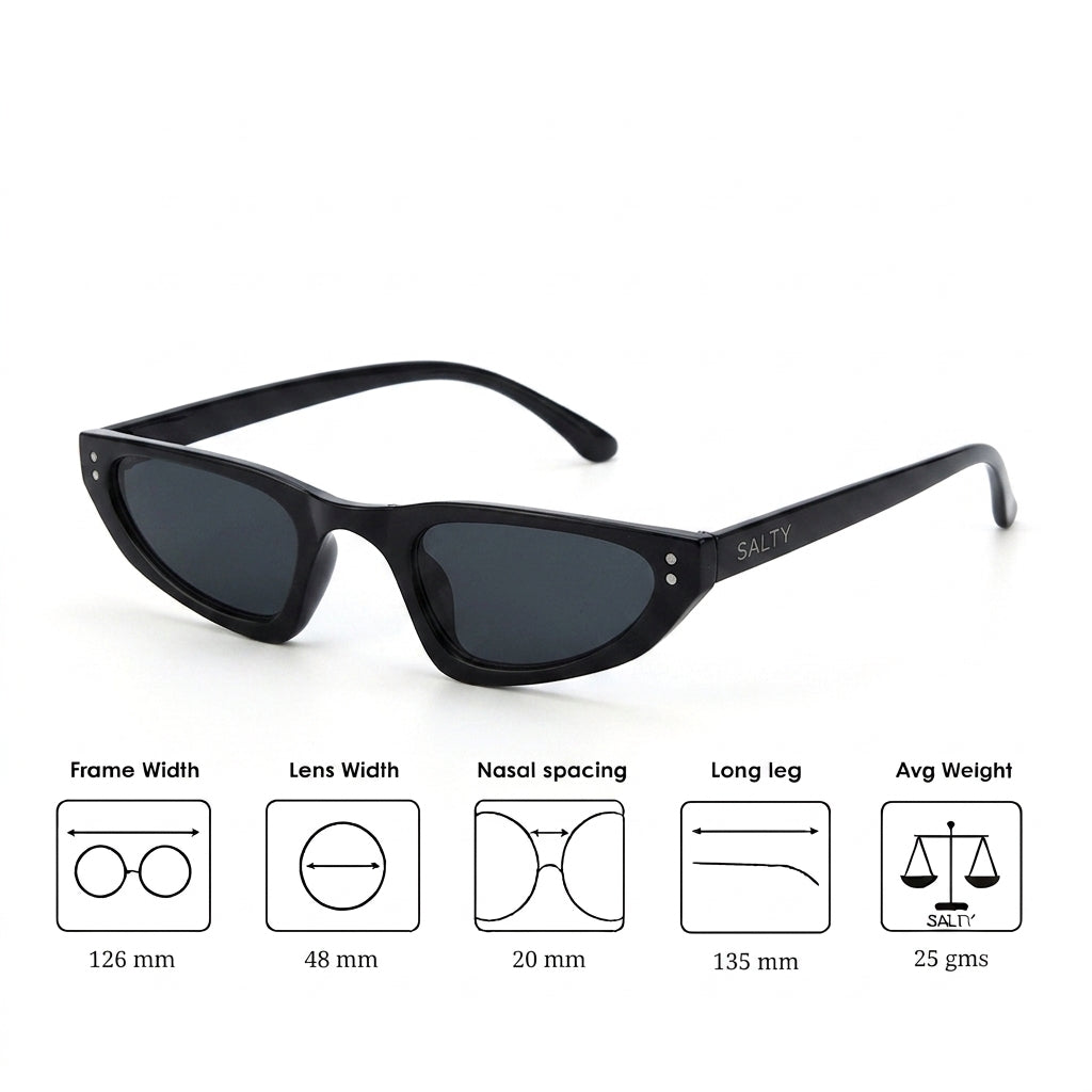 Retro Cat-Eye Shades – Nude Black