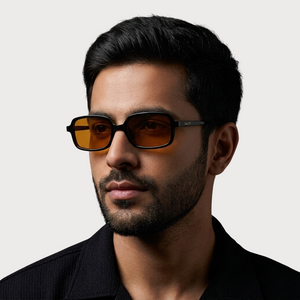 Amber Vision Square Shades – Yellow