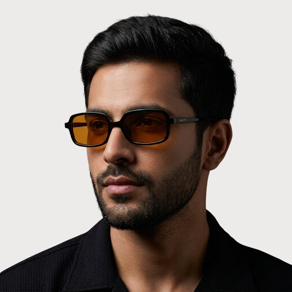 Amber Vision Square Shades – Yellow