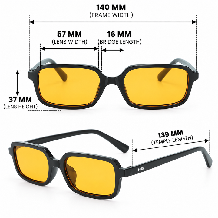 Amber Vision Square Shades – Orange