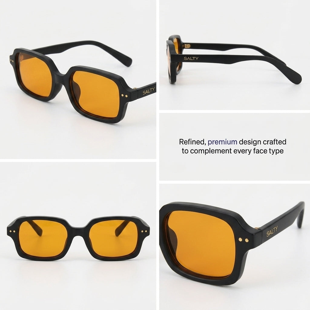 Amber Vision Square Shades – Orange | Salty