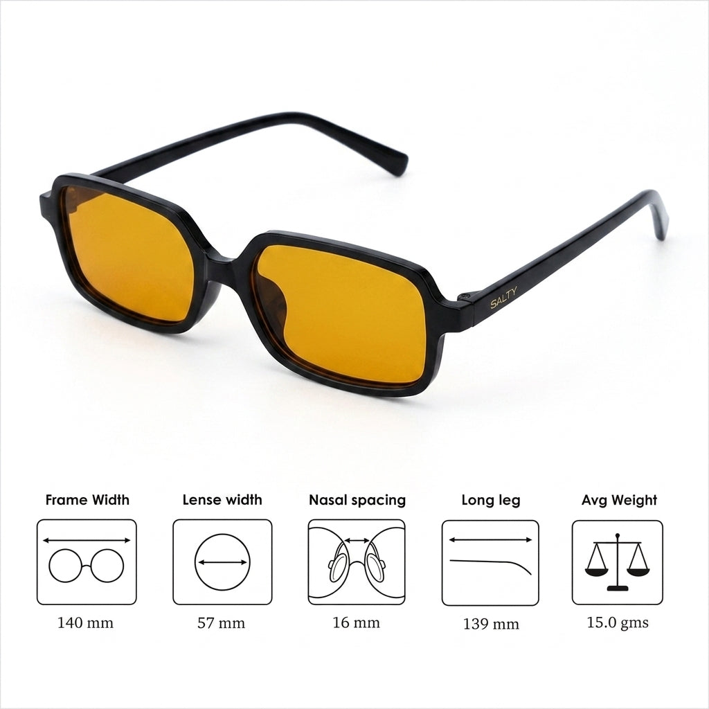 Amber Vision Square Shades – Orange | Salty