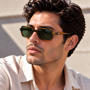 Tortoise Luxe Square Shades – Green