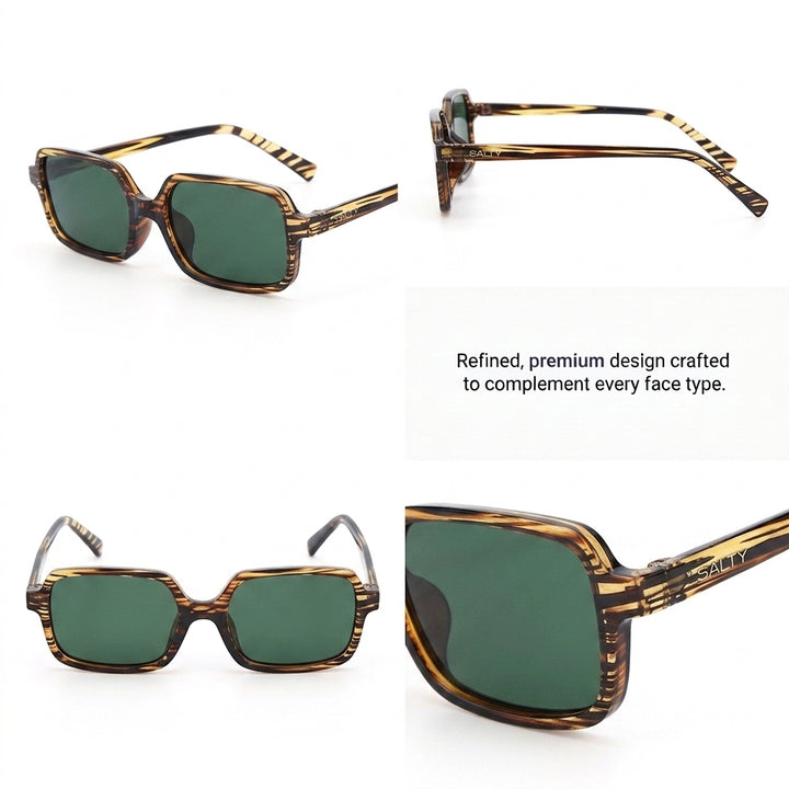 Tortoise Luxe Square Shades – Green