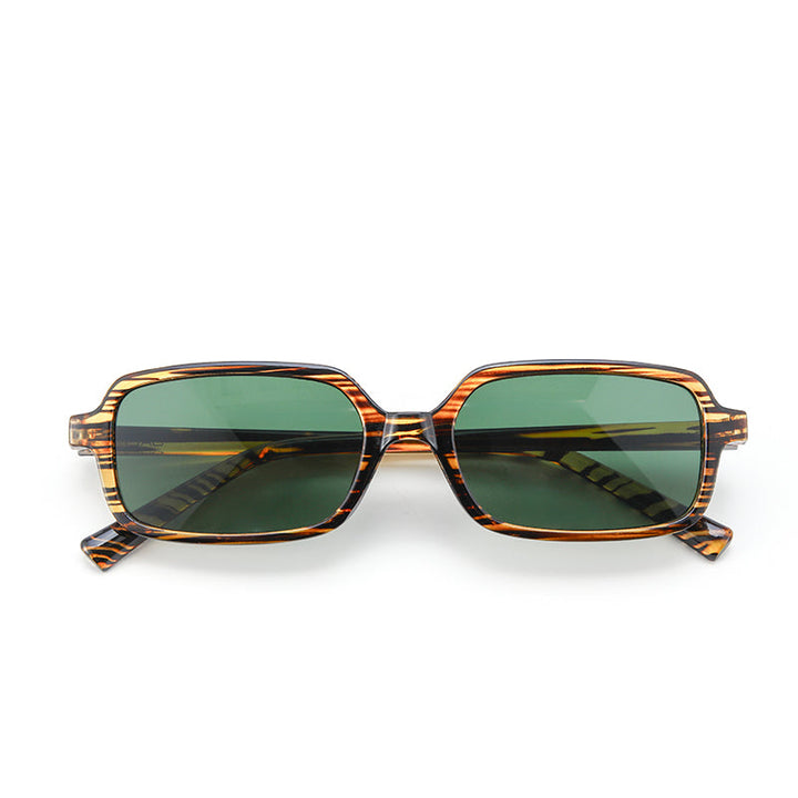 Tortoise Luxe Square Shades – Green | Salty