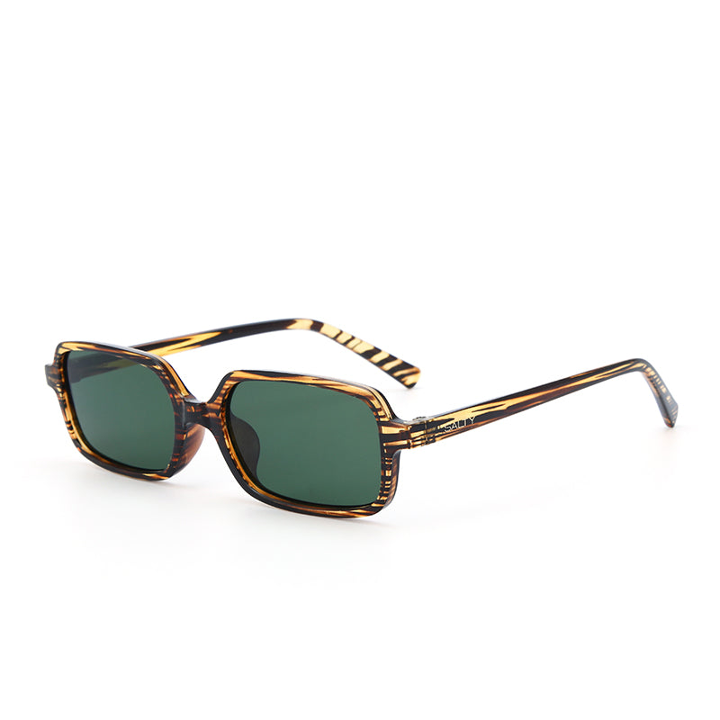 Tortoise Luxe Square Shades – Green | Salty