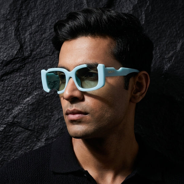Frost Block Statement Shades – Blue