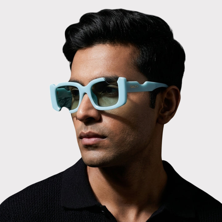 Frost Block Statement Shades – Blue