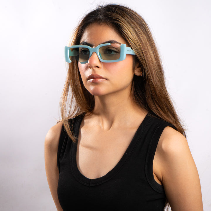 Frost Block Statement Shades – Blue