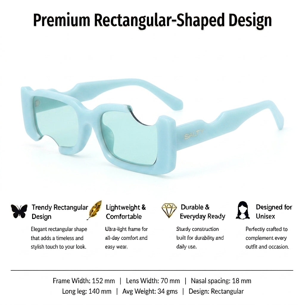 Frost Block Statement Shades – Blue