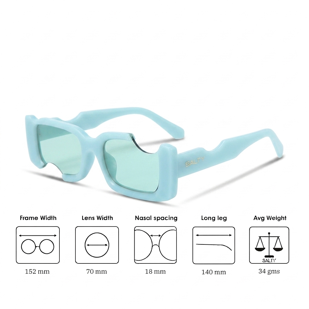 Frost Block Statement Shades – Blue