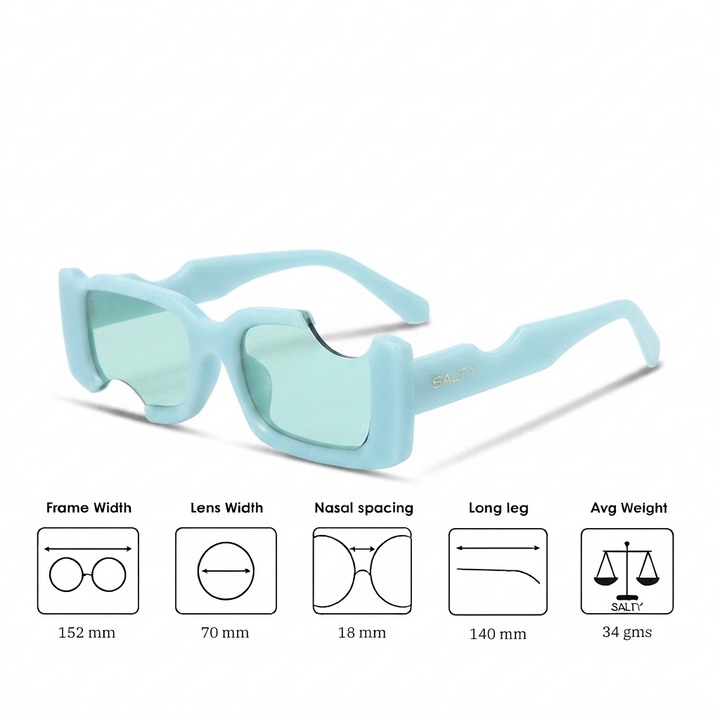 Frost Block Statement Shades – Blue