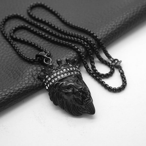 Leo Black King Pendant