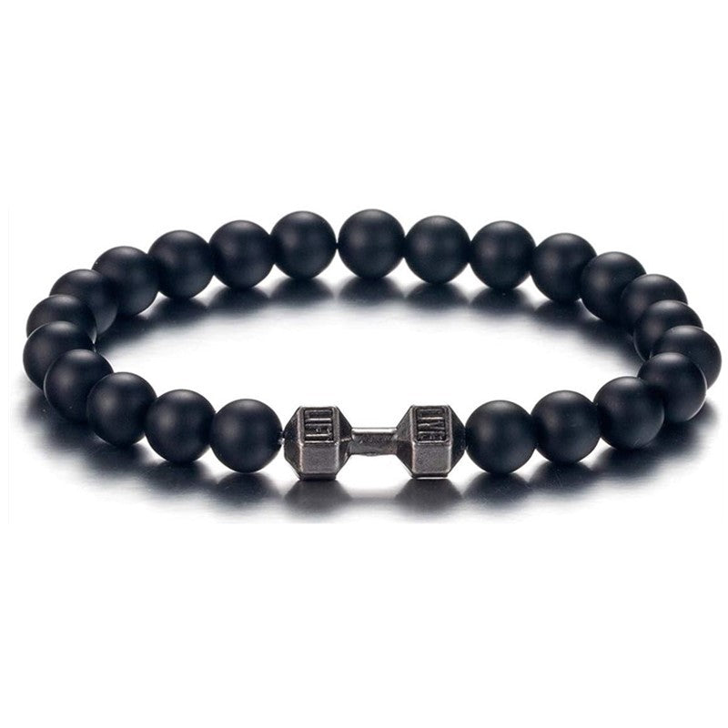 Strength Beaded Stone Band - Black | Salty