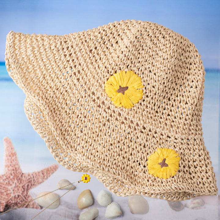 Daisy by the Shore Hat and Necklace Combo