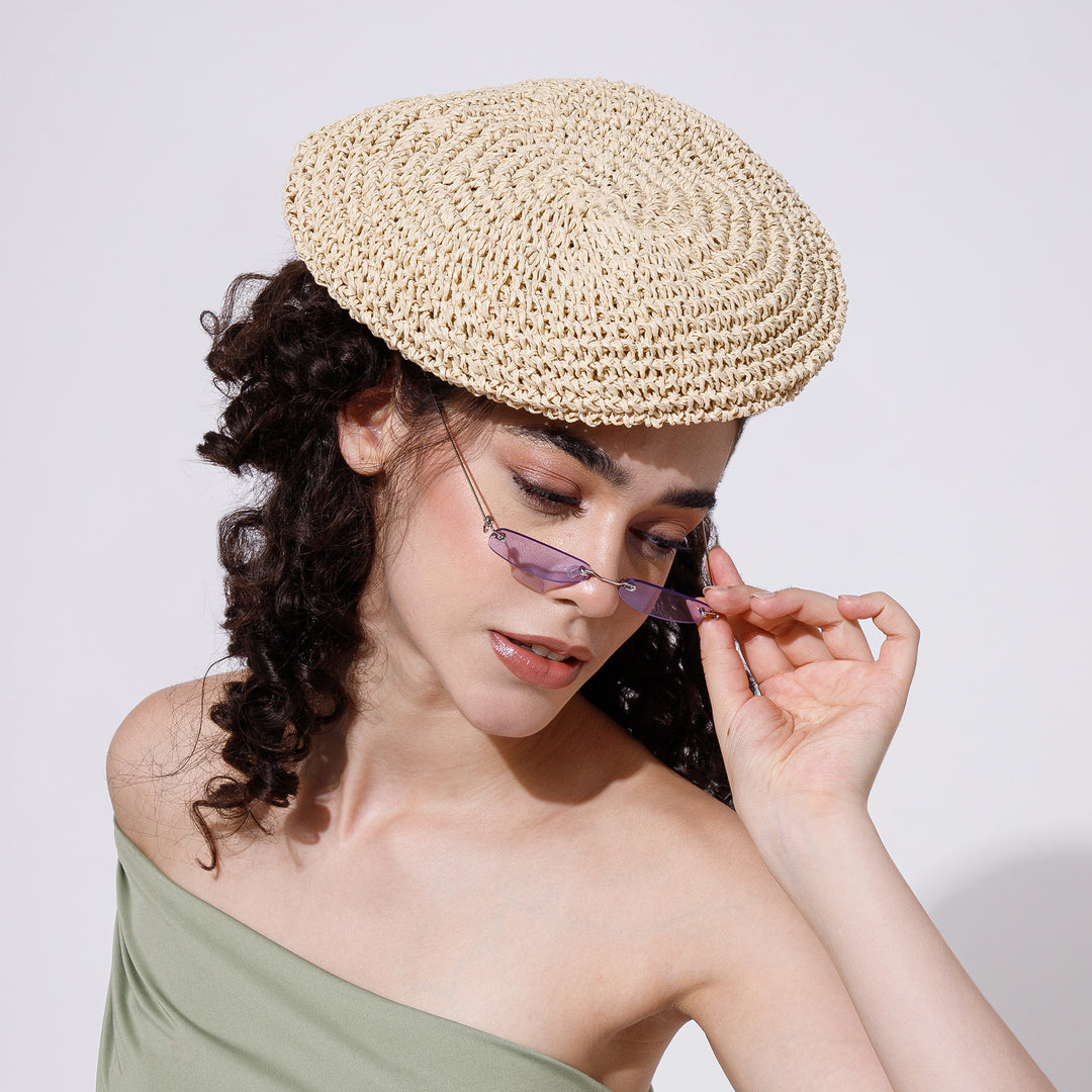 Brise Marine Beret Hat and Micro Sunglasses Set