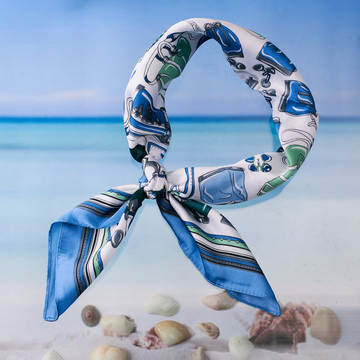 Ocean Whispers Scarf and Beach Special Necklace Set