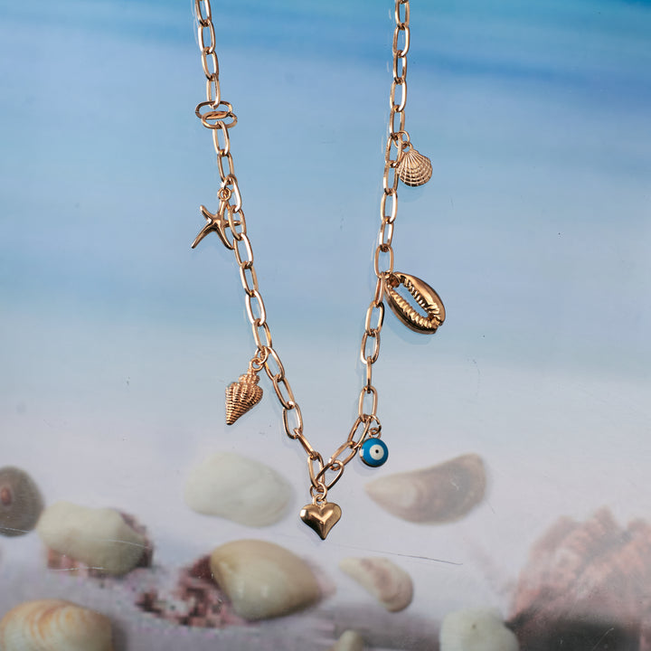 Ocean Whispers Scarf and Beach Special Necklace Set