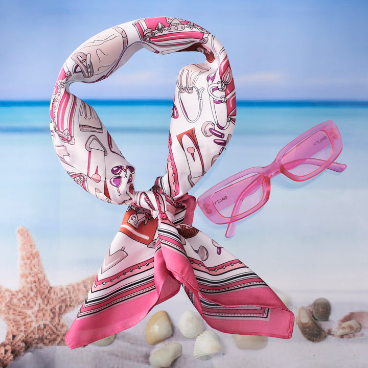 Candyfloss Scarf and Neon Pink Sunglasses Combo